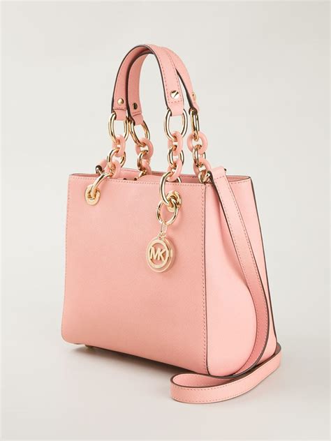 michael kors pink and white purse|michael kors pink purse small.